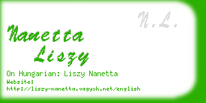 nanetta liszy business card